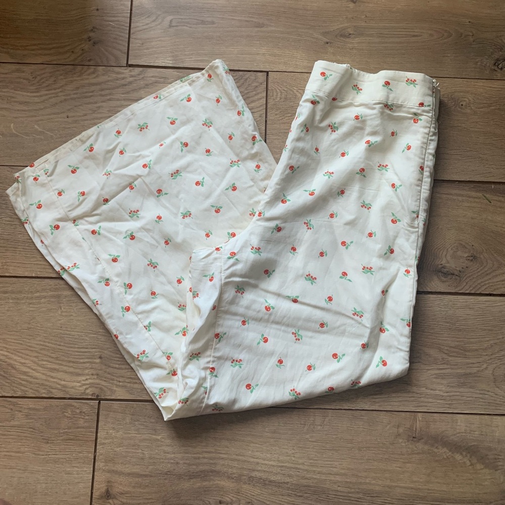 Anthropologie Cherry Cropped Pants